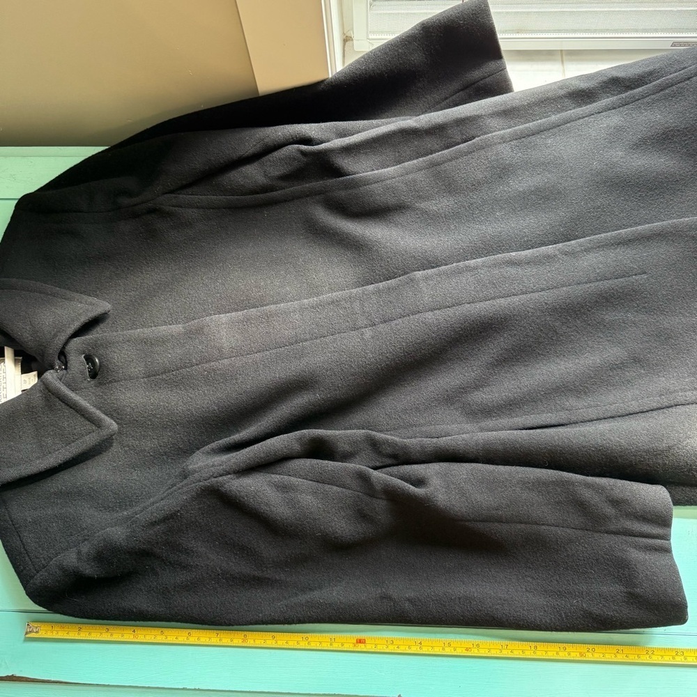 Fairweather Vintage Elegant Black Women's Wool Blend Pea Coat Size 4P Cozy - Picture 16 of 16